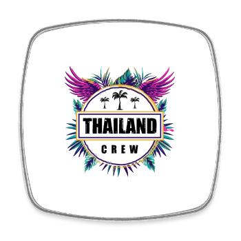 Thaïlande Crew Tropical - Magnet carré - blanc - Devant