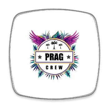 Prague Crew Tropical - Magnet carré - blanc - Devant