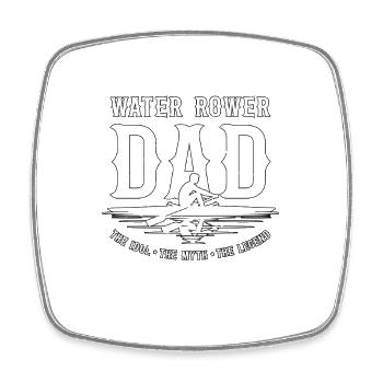 Rameur d’eau Papa L’idole Le mythe aime le canoë - Magnet carré - blanc - Devant