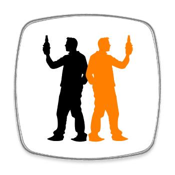 Junggesellenabschied Crew Gruppe - Viereckiger Kühlschrankmagnet - Weiß - Vorne