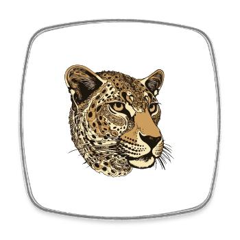 Gepard Portrait - Viereckiger Kühlschrankmagnet - Weiß - Vorne