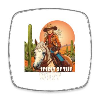 REITERIN SPIRIT OF THE WEST - Viereckiger Kühlschrankmagnet - Weiß - Vorne