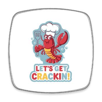 LET'S GET CRACKIN - Square fridge magnet - white - Front