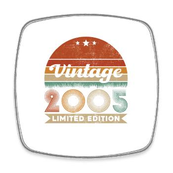 20 Years 2005 Vintage Retro Birthday - Square fridge magnet - white - Front