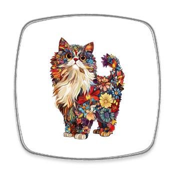 Perserkatze - Viereckiger Kühlschrankmagnet - Weiß - Vorne