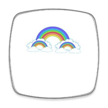Rainbow Colorful Colorful Heavenly Kids - Square fridge magnet - white - Front
