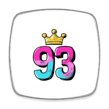 93 Number Krone - Square fridge magnet - white - Front