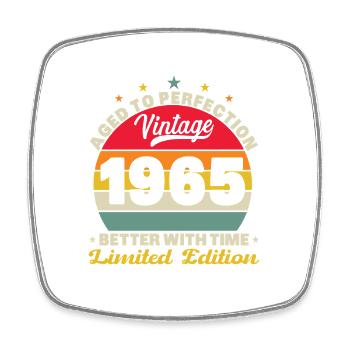 1965 Vintage Retro Geburtstagsgeschenk - Viereckiger Kühlschrankmagnet - Weiß - Vorne