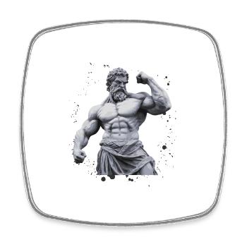 Greek Warrior Musculation Gym - Magnet carré - blanc - Devant