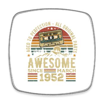March 1952 Birthday Gift March 1952 March 1952 - Square fridge magnet - white - Front