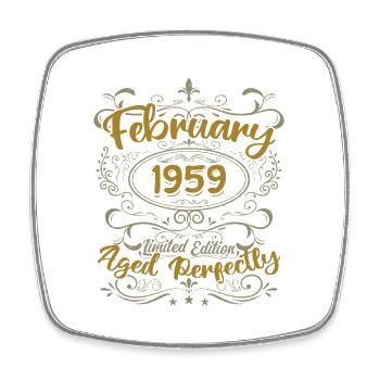 Idée cadeau février 1959 anniversaire février 1959 - Magnet carré - blanc - Devant