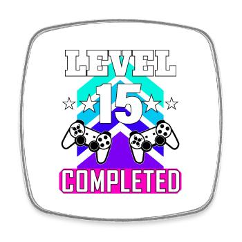 15 Birthday - Square fridge magnet - white - Front