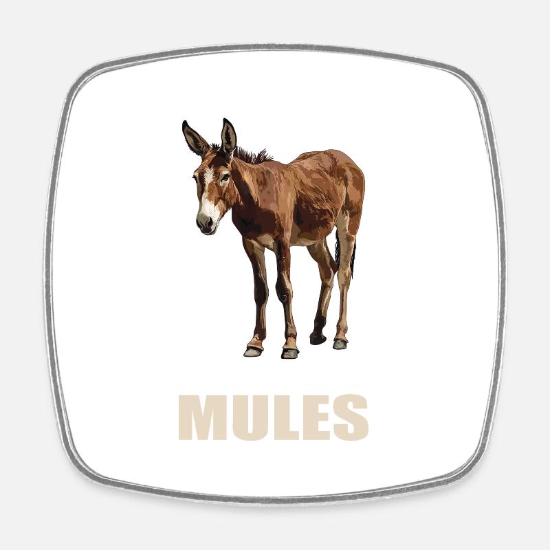 Mules Mule - Magnet carré - blanc