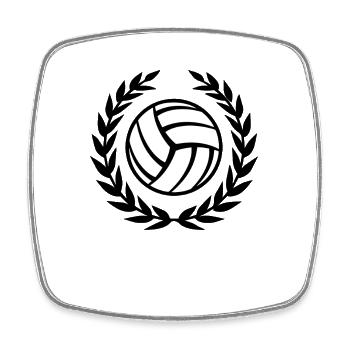 Volley-ball - Magnet carré - blanc - Devant