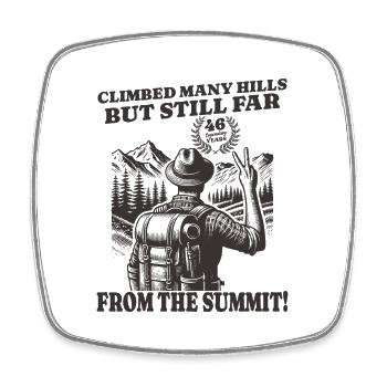Funny Hiker's Birthday 46 Years - Square fridge magnet - white - Front