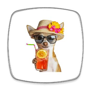 Chihuahua - Viereckiger Kühlschrankmagnet - Weiß - Vorne