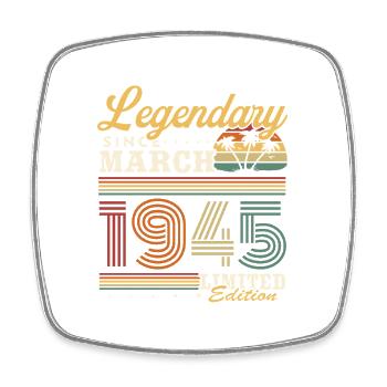 Légendaire depuis mars 1945 millésime anniversaire - Magnet carré - blanc - Devant