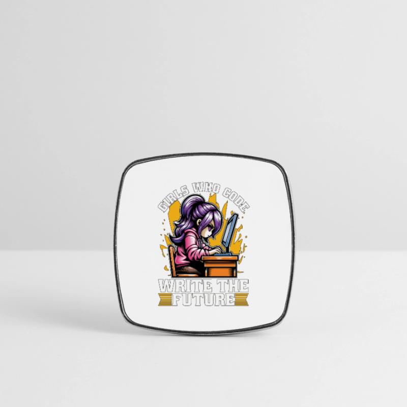 Coder Girls Who Code Write The Future Developer Viereckiger Kühlschrankmagnet