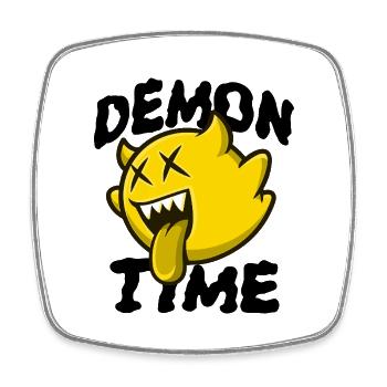 Le Temps du Démon - Fantôme Jaune - Magnet carré - blanc - Devant