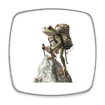 Frosch - Viereckiger Kühlschrankmagnet - Weiß - Vorne