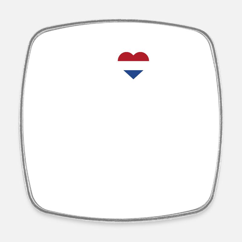 J’aime Madrid Cool J’aime Wrong Flag Pays-Bas - Magnet carré - blanc