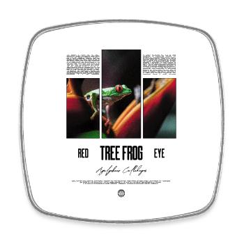 Red Eyed Tree Frog Rainforest Amphibian - Square fridge magnet - white - Front