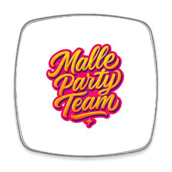 Malle Party Team - Viereckiger Kühlschrankmagnet - Weiß - Vorne