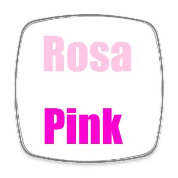 Rosa ist nicht Pink - Viereckiger Kühlschrankmagnet - Weiß - Vorne