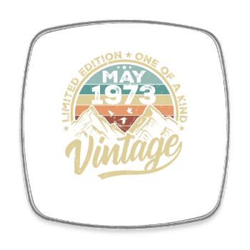 Anniversaire Vintage Mai 1973 original Mai 1973 - Magnet carré - blanc - Devant