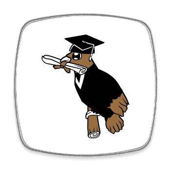 Deaf School Graduation College Certificate Certificate Certificate - Square fridge magnet - white - Front