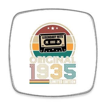 1935 Vintage Retro Cadeau D’anniversaire 90 Ans - Magnet carré - blanc - Devant