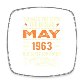 Anniversaire Mai 1963 - Mai 1963 - Magnet carré - blanc - Devant