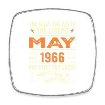 Birthday May 1966 - May 1966 - Square fridge magnet - white - Front