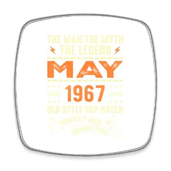 Anniversaire Mai 1967 - Mai 1967 - Magnet carré - blanc - Devant