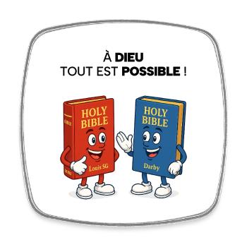 Bibel T-Shirt - Viereckiger Kühlschrankmagnet - Weiß - Vorne