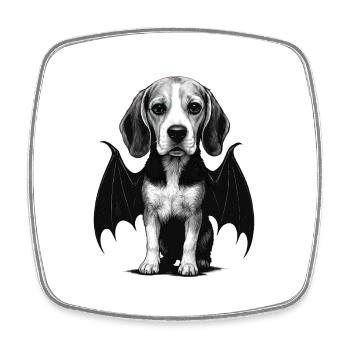 Beagle - Viereckiger Kühlschrankmagnet - Weiß - Vorne