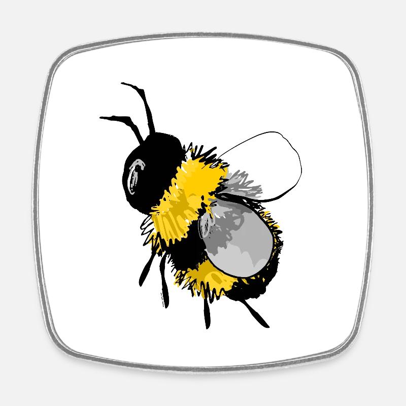 Bumblebee - Square fridge magnet - white