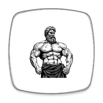 Bodybuilder Muscles Workout Gym - Square fridge magnet - white - Front