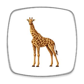 Girafe - Magnet carré - blanc - Devant