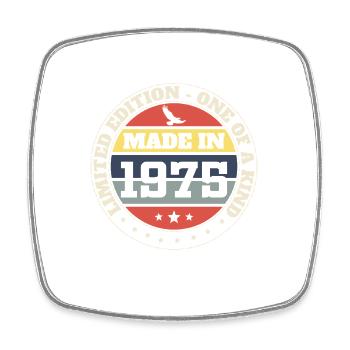 1975 Vintage Retro Geburtstagsgeschenk - Viereckiger Kühlschrankmagnet - Weiß - Vorne
