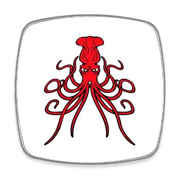 Pieuvre, pieuvre, pieuvre, céphalopode, mauvais œil - Magnet carré - blanc - Devant