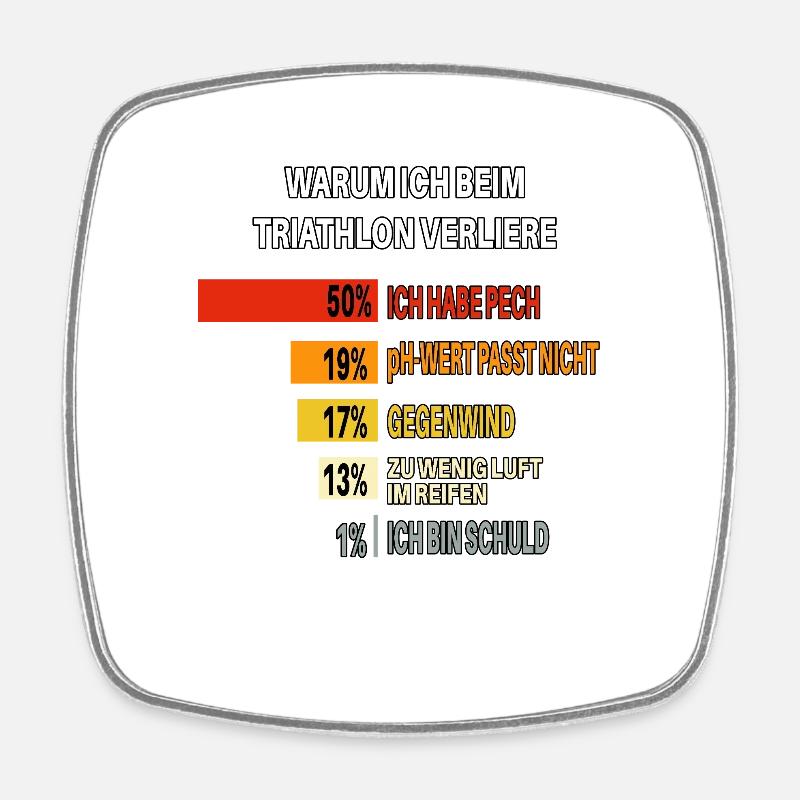 Pourquoi je perds des triathlons – Graphique à barres - Magnet carré - blanc