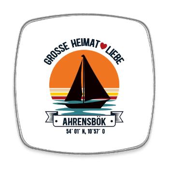 Ahrensbök Heimat Ich Liebe Schleswig Holstein - Viereckiger Kühlschrankmagnet - Weiß - Vorne