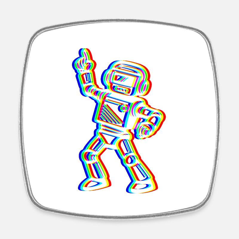 Bot Glitch – Ton Rythme! - Magnet carré - blanc