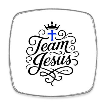 Équipe de la Croix de Jésus - Magnet carré - blanc - Devant