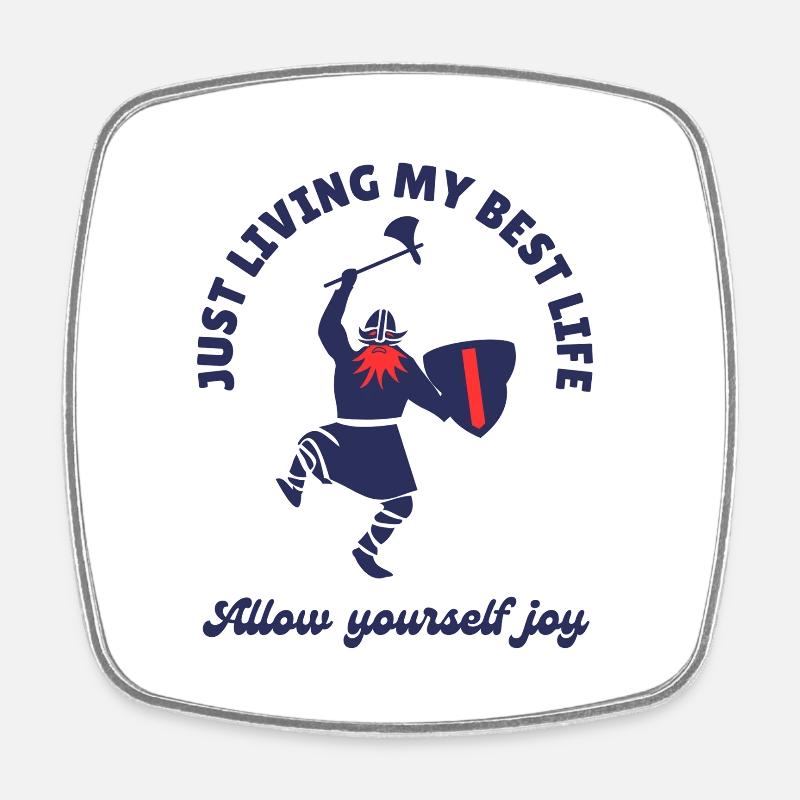 EnjoyDark - Square fridge magnet - white