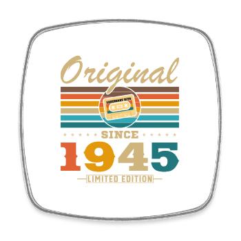 80 Jahre 1945 Vintage Retro Geburtstagsgeschenk - Viereckiger Kühlschrankmagnet - Weiß - Vorne