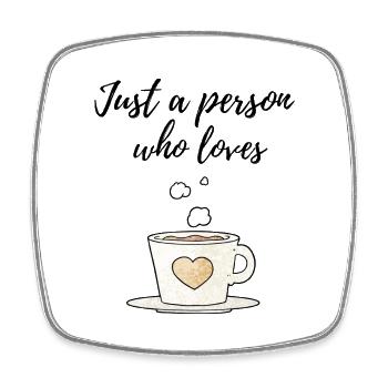 Coffee Is My Love Language - Square fridge magnet - white - Front