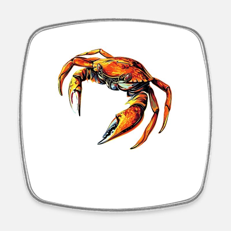 Crab Crab Crustaceans Crab Shore Crab Crayfish - Square fridge magnet - white