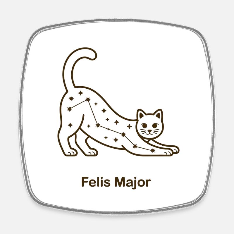 Felis Major - Square fridge magnet - white